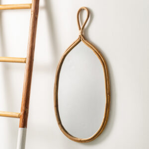 Rattan Teardrop Mirror by CTW Home Collection