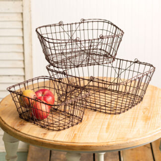Set of 3 Matilda Wire Baskets by CTW Home Collection