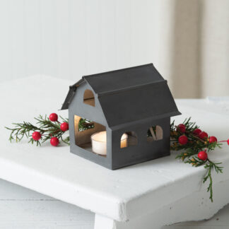 Galvanized Barn Christmas Luminary by CTW Home Collection
