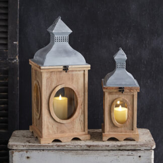 Set of Two Oxeye Lanterns by CTW Home Collection