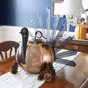 Metal Pumpkin Turkey by CTW Home Collection