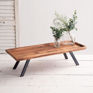 Industrial Raised Wood Tray by CTW Home Collection