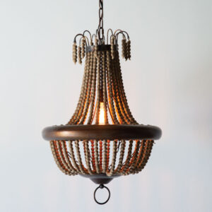 Milos Wood Bead Pendant by CTW Home Collection