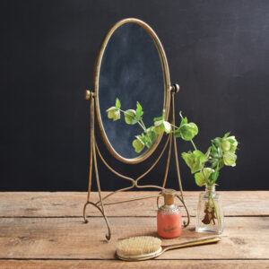 Antique Gold Oval Tabletop Mirror by CTW Home Collection