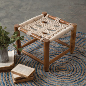 Homestead Macrame Footstool by CTW Home Collection