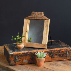 Handcarved Wooden Freestanding Mirror by CTW Home Collection