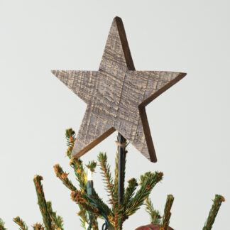 Wooden Christmas Star Tree Topper by CTW Home Collection