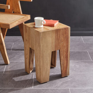 Wooden Block Accent Stool by CTW Home Collection