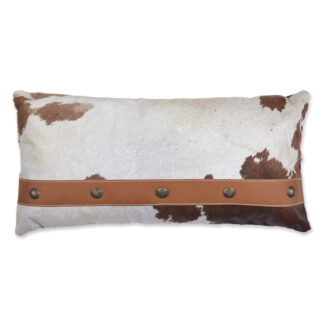 Cowhide and Leather Lumbar Pillow by CTW Home Collection