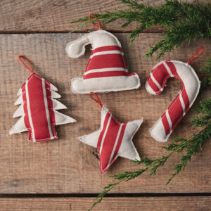 Holiday Shapes Fabric Ornaments by CTW Home Collection