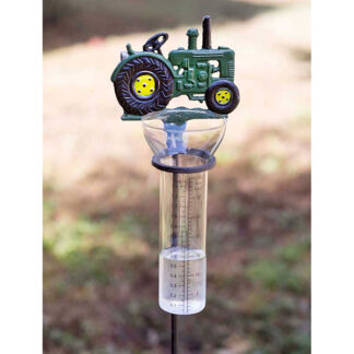 Tractor Rain Gauge Garden Stake by CTW Home Collection