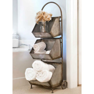 Three Bin Cart by CTW Home Collection