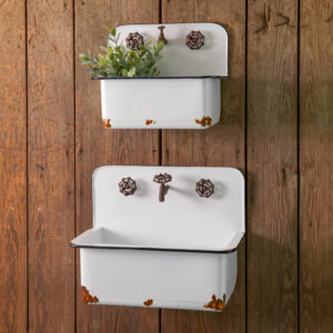 Set of Two Sink Wall Planters by CTW Home Collection