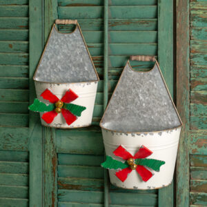 Set of Two Holiday Bow Caddies by CTW Home Collection