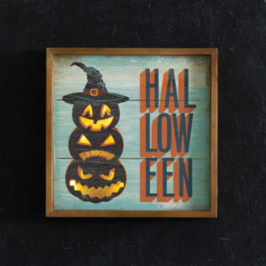 Lighted Jack-O'-Lanterns Wall Sign by CTW Home Collection