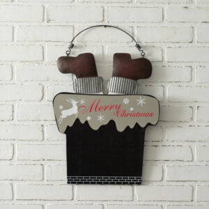 Santa In The Chimney Hanging Sign by CTW Home Collection