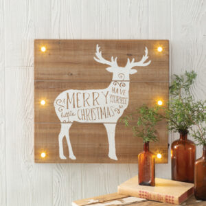Merry Little Christmas Country Reindeer Sign by CTW Home Collection