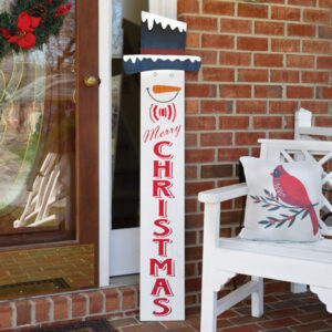 Snowman Merry Christmas Porch Sign by CTW Home Collection
