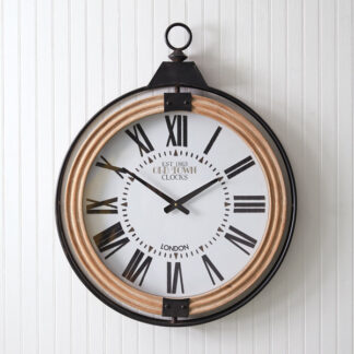 Large Pocket Watch Style Wall Clock by CTW Home Collection