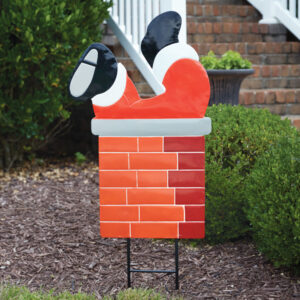 Santa In The Chimney Garden Stake by CTW Home Collection