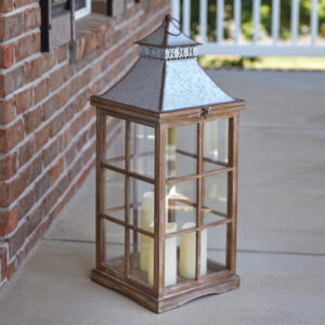 Courtlandt Lantern with LED Candles by CTW Home Collection