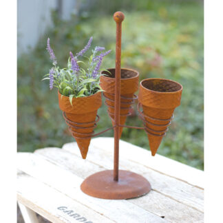 Triple Ice Cream Cone Planter by CTW Home Collection