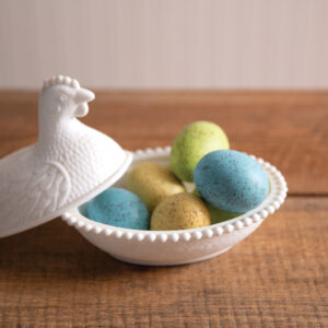 Set of Six Resin Eggs in Carton by CTW Home Collection