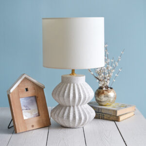 Scalloped Resin Tabletop Lamp by CTW Home Collection