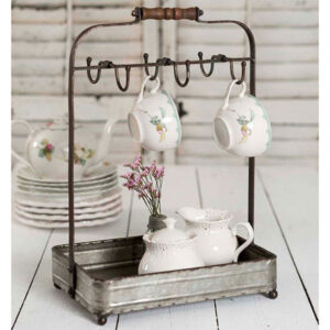 Tabletop Mug Rack with Tray by CTW Home Collection