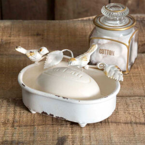 Pair of Birds White Soap Dish by CTW Home Collection