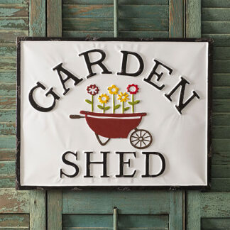 Garden Shed Metal Sign by CTW Home Collection