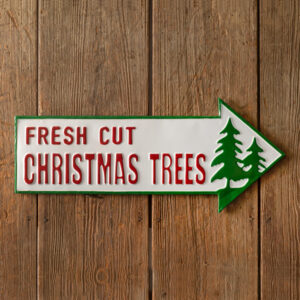 Fresh Cut Christmas Trees Metal Wall Sign by CTW Home Collection