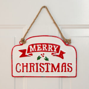 Merry Christmas Hanging Metal Wall Sign by CTW Home Collection