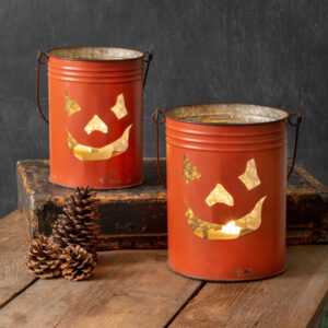 Set of Two Jack-O'-Lantern Buckets by CTW Home Collection
