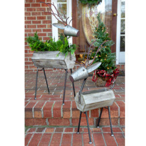 Set of Two Standing Reindeer Containers by CTW Home Collection