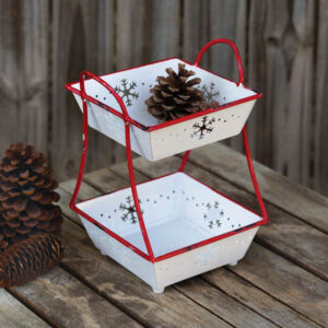 Two-Tier Snowflake Tray by CTW Home Collection