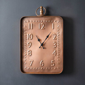 Copper Finish Wall Clock by CTW Home Collection