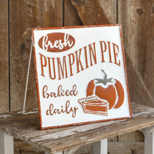 Fresh Pumpkin Pie Easel Sign by CTW Home Collection