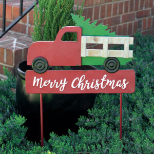 Christmas Truck Garden Stake by CTW Home Collection