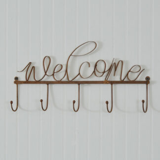 Copper Finish Welcome Hook Rack by CTW Home Collection