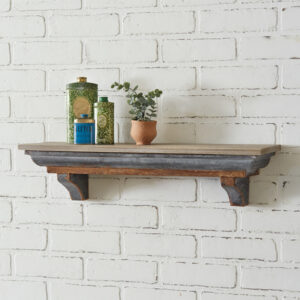Rustic Wood and Metal Shelf by CTW Home Collection