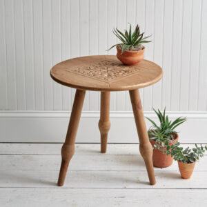 Mishka Carved Wood Stool by CTW Home Collection