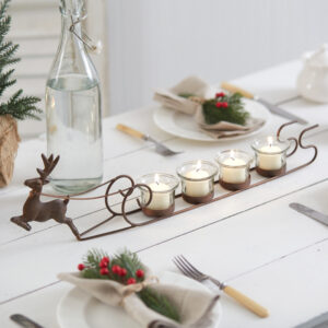 Reindeer and Sleigh Votive Candle Holder by CTW Home Collection