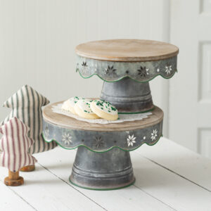 Set of Two Christmas Dessert Stands by CTW Home Collection