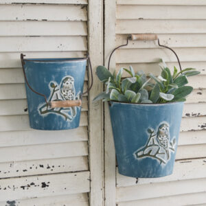 Set of Two Half Round Bucket Planters by CTW Home Collection