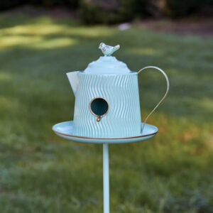 Tea Kettle Birdhouse Garden Stake by CTW Home Collection