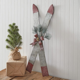 Galvanized Skis Wall Decor by CTW Home Collection