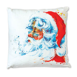 Watercolor Santa Claus Cotton Throw Pillow by CTW Home Collection