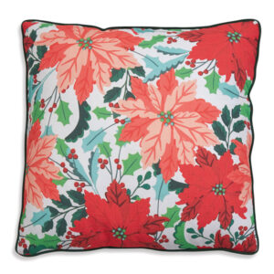 Double Sided Poinsettia Throw Pillow by CTW Home Collection