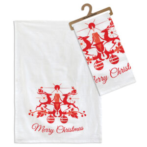 Merry Christmas Tea Towel - Box of 4 by CTW Home Collection